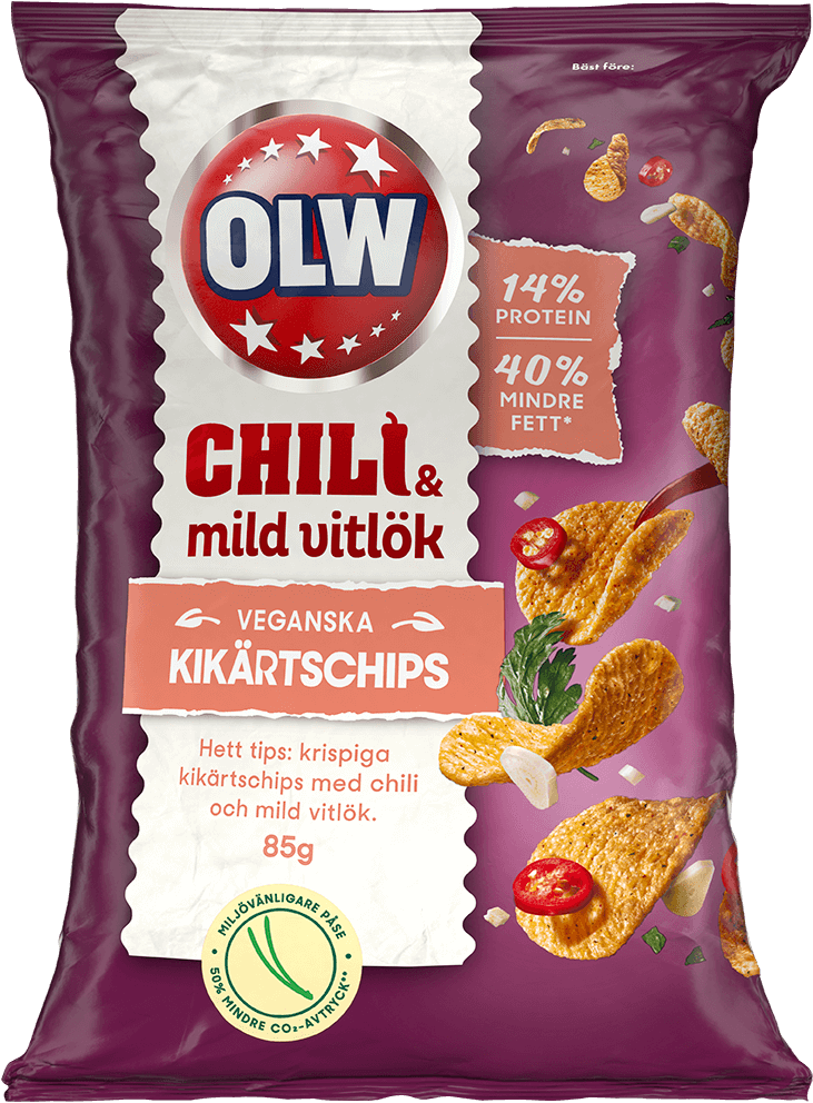 Kikärtschips Chili & Mild vitlök